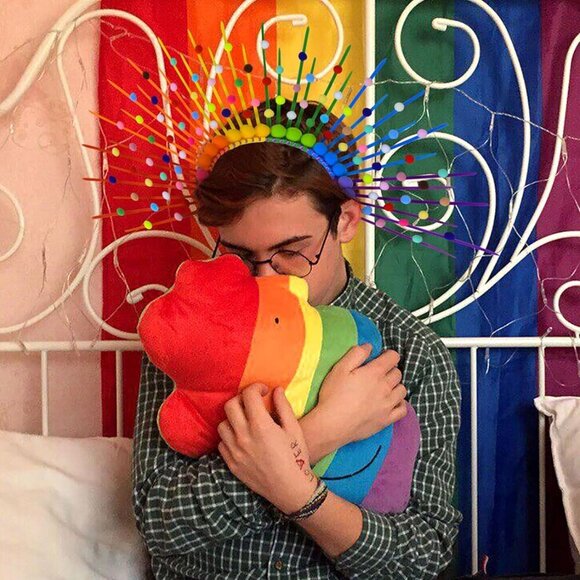 Rainbow Pride Month Headband Polypropylene Colorful Hair Accessory for Adults - Picture 5 of 9